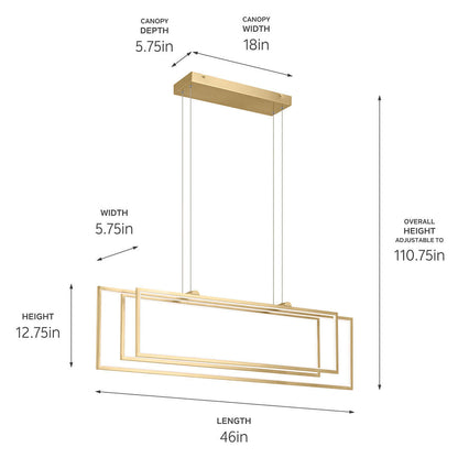 KICHLER-84331WHKICHLER Jestin 84331 130.0W LED 5.75" Linear Chandelier 30K
