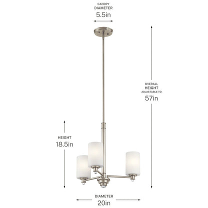 KICHLER-43922OZKICHLER Joelson 43922 20" 3-Light Chandelier