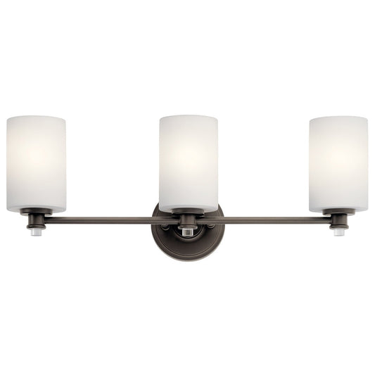 KICHLER-45923OZKICHLER Joelson 45923 3 Light Vanity Light with Clear/Frosted Glass
