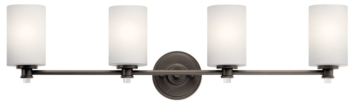 KICHLER-45924OZKICHLER Joelson 45924 4 Light Vanity Light with Clear/Frosted Glass