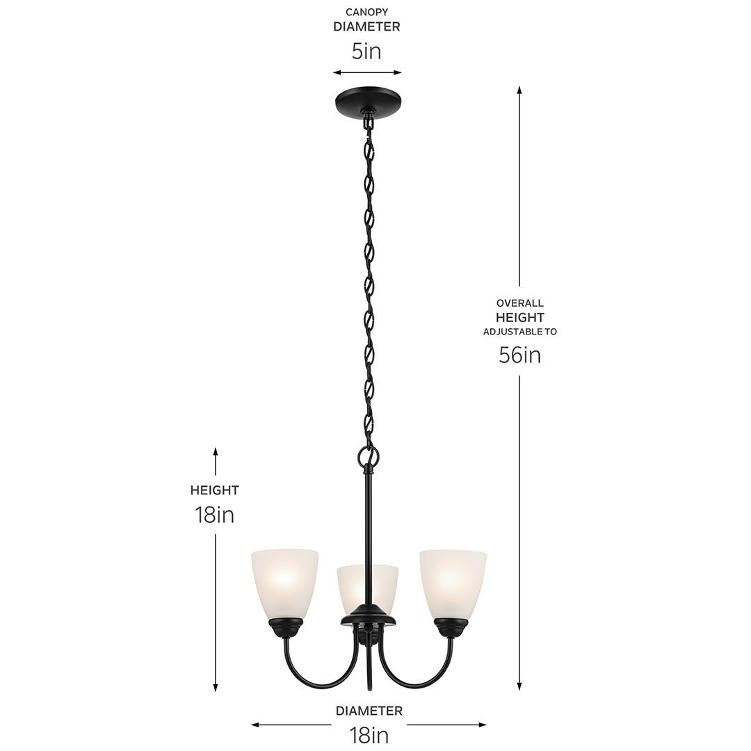 KICHLER-43637OZKICHLER Jolie 43637 18" 3-Light Chandelier