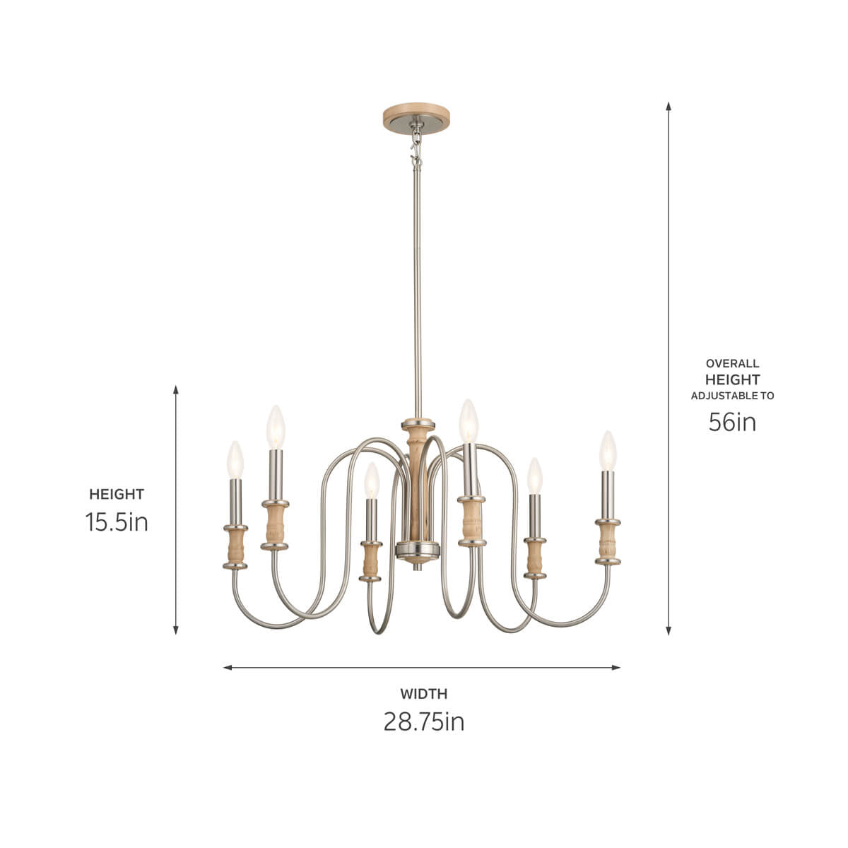KICHLER-52470NIKICHLER Karthe 52470 28.75" 6-Light Chandelier