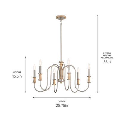 KICHLER-52470NIKICHLER Karthe 52470 28.75" 6-Light Chandelier
