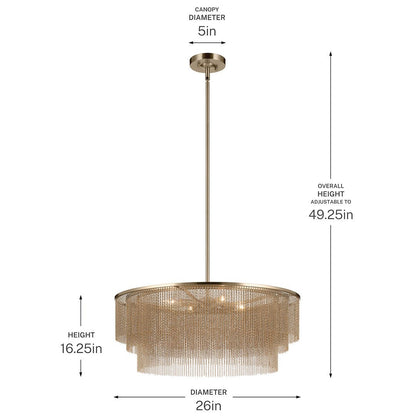 KICHLER-52823CPZKICHLER Khaite 52823 26" 4-Light Chandelier
