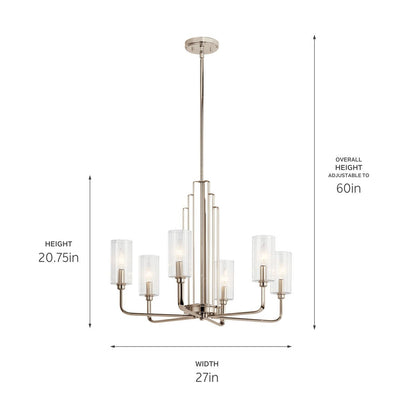 KICHLER-52411PNKICHLER Kimrose 52411 27" 6-Light Chandelier