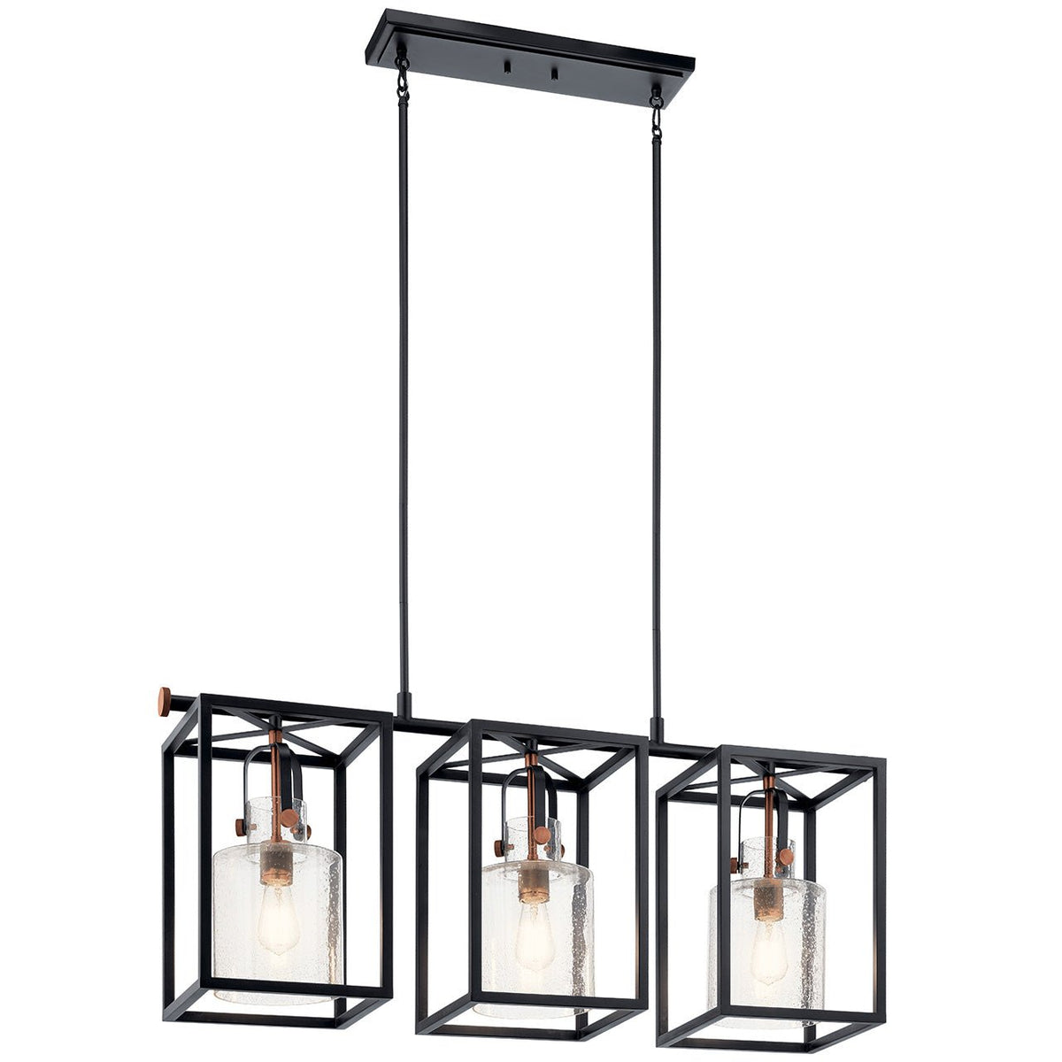 KICHLER-52033BKKICHLER Kitner 52033 10.5" 3-Light Linear Chandelier