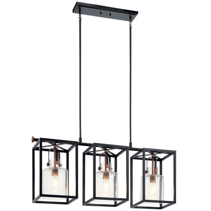 KICHLER-52033BKKICHLER Kitner 52033 10.5" 3-Light Linear Chandelier