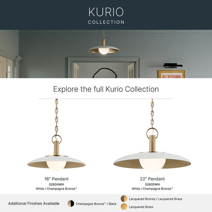 KICHLER-52834BKKICHLER Kurio 16"/22" 1 Light Pendant