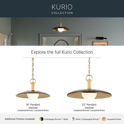 KICHLER-52834BKKICHLER Kurio 16"/22" 1 Light Pendant