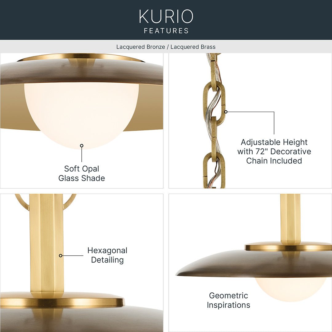 KICHLER-52834BKKICHLER Kurio 16"/22" 1 Light Pendant