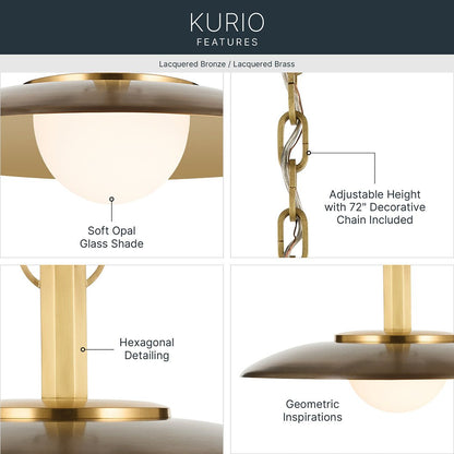 KICHLER-52834BKKICHLER Kurio 16"/22" 1 Light Pendant