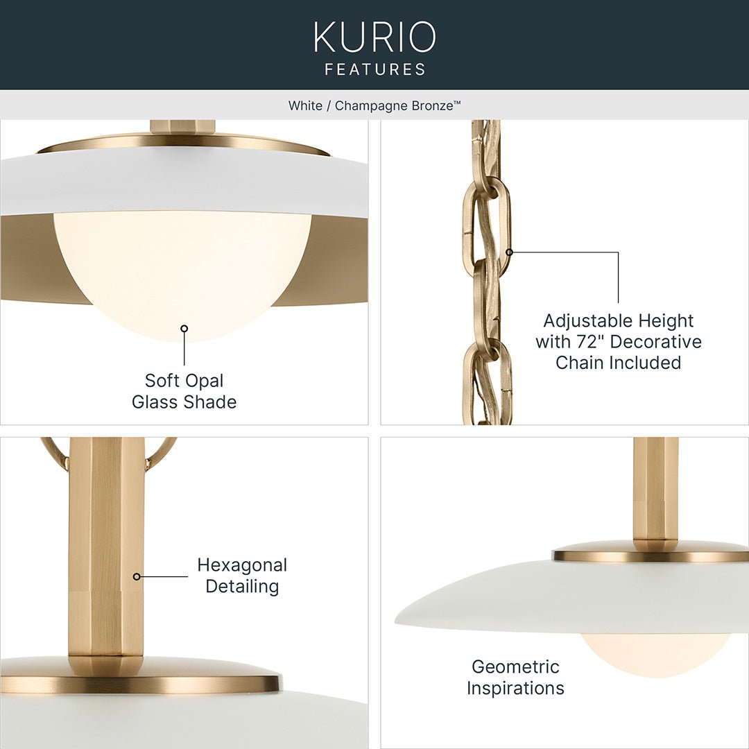 KICHLER-52834BKKICHLER Kurio 16"/22" 1 Light Pendant