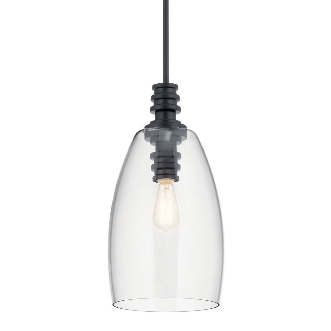 KICHLER-43090BKKICHLER Lakum 19.75" 1 Light Pendant with Clear Glass