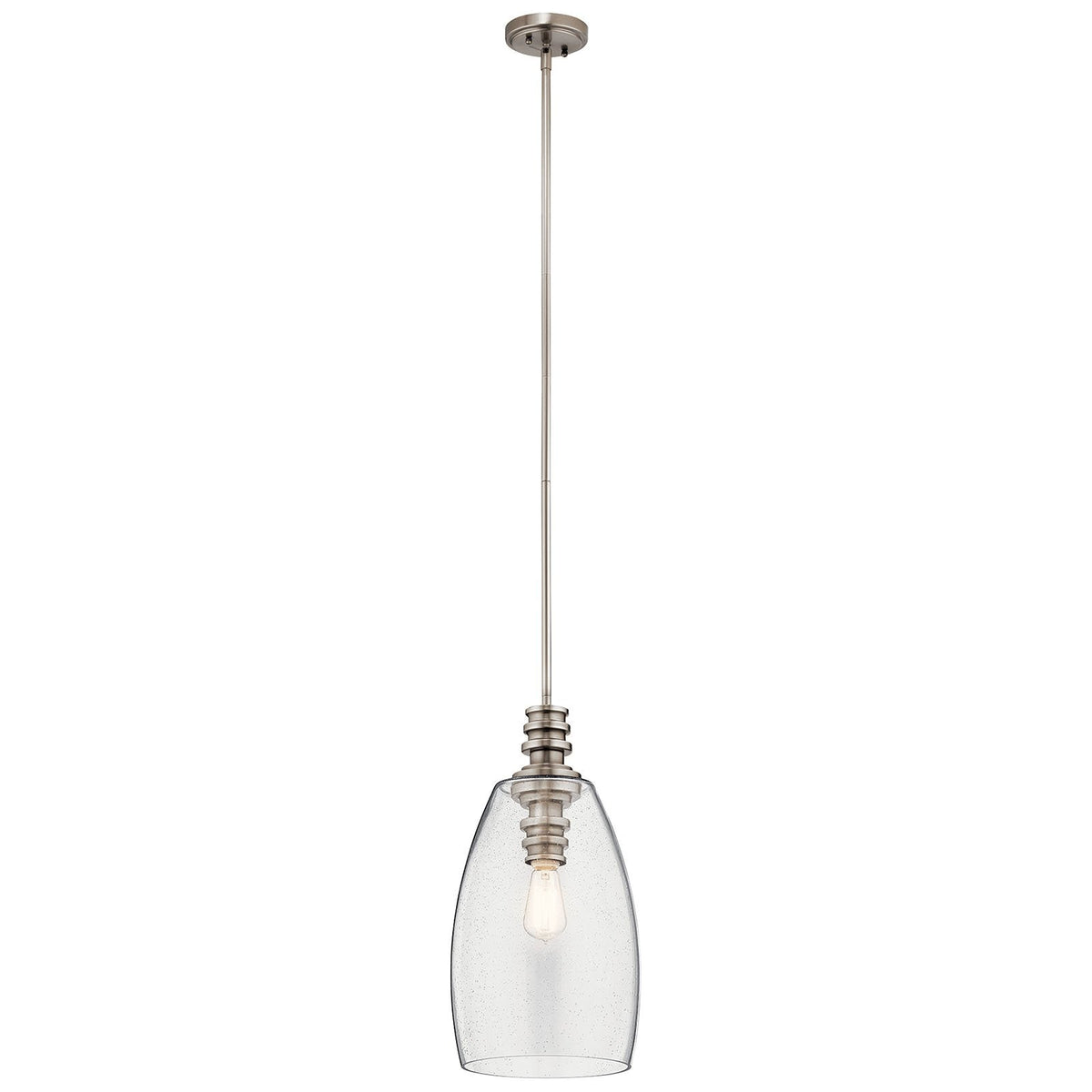KICHLER-43090BKKICHLER Lakum 19.75" 1 Light Pendant with Clear Glass