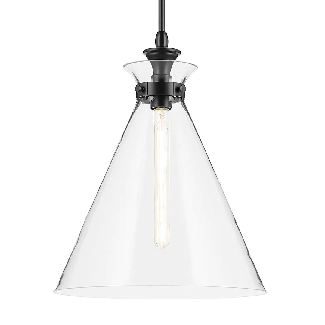 KICHLER-52775BKCLRKichler Laria 52775 1 Bulb 16 Inch Cone Pendant Light