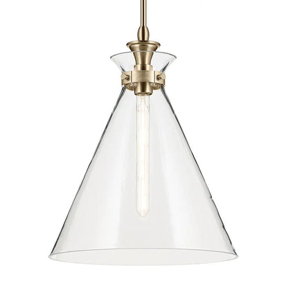 KICHLER-52775CPZCLRKichler Laria 52775 1 Bulb 16 Inch Cone Pendant Light