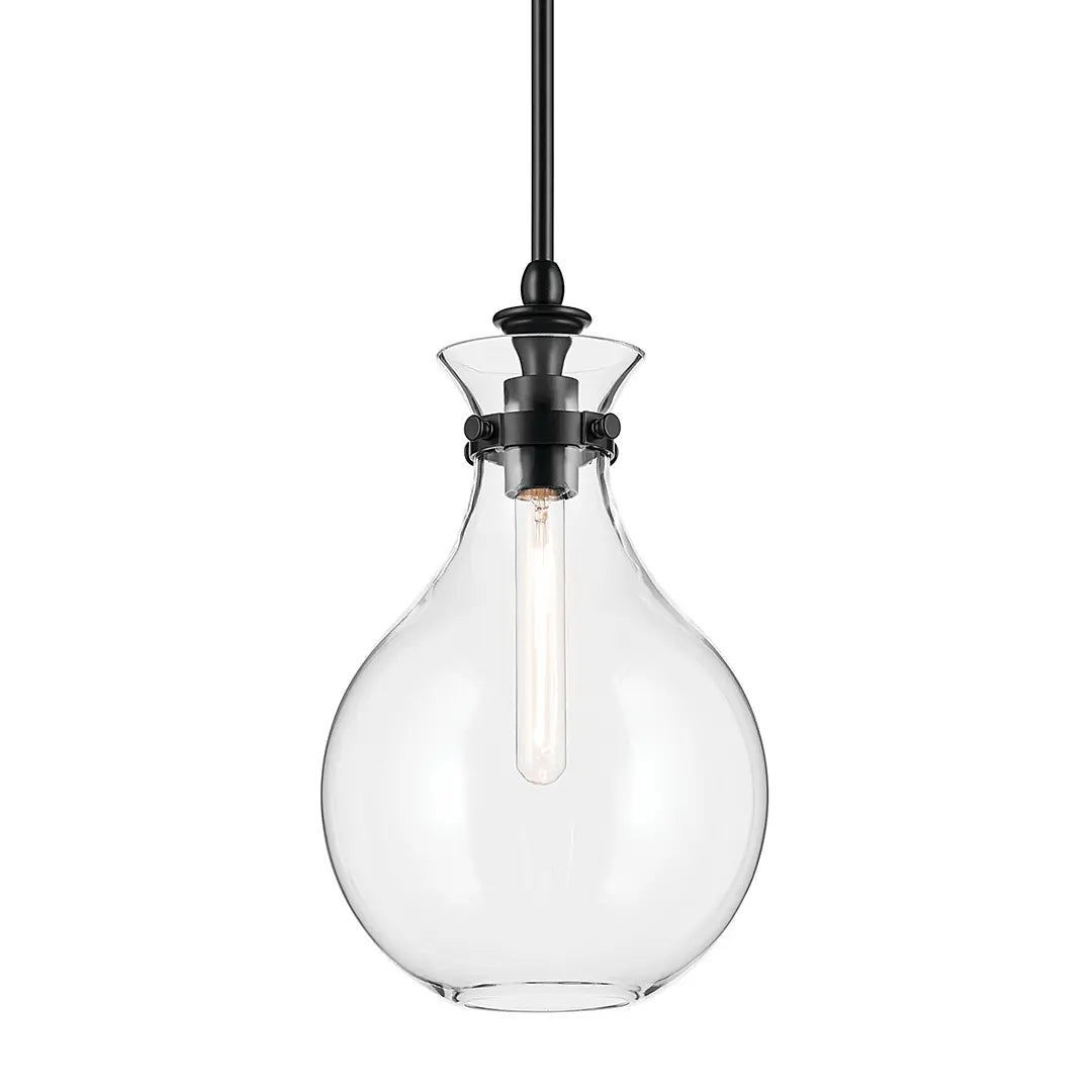 KICHLER-52776BKCLRKichler Laria 52776 1 Bulb 10 Inch Hourglass Pendant Light