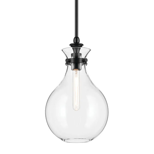 KICHLER-52776BKCLRKichler Laria 52776 1 Bulb 10 Inch Hourglass Pendant Light
