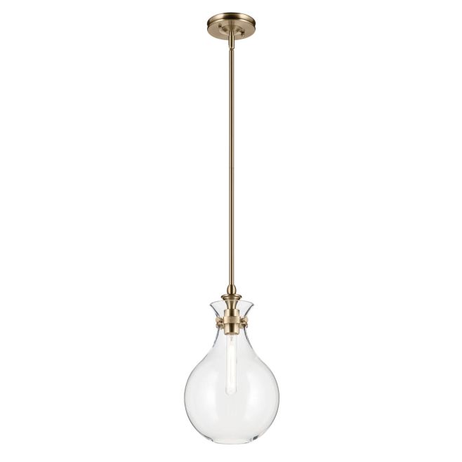 KICHLER-52776CPZCLRKichler Laria 52776 1 Bulb 10 Inch Hourglass Pendant Light