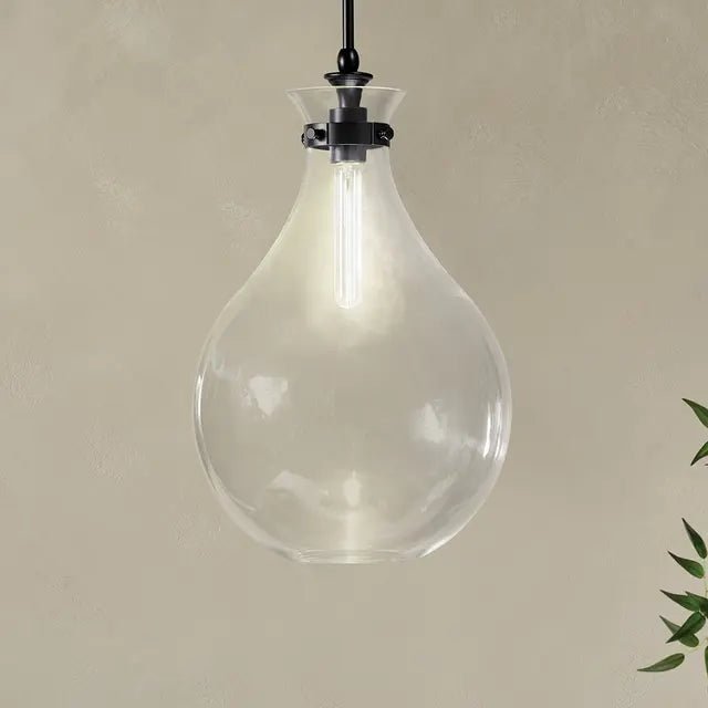 KICHLER-52777BKCLRKichler Laria 52777 1 Bulb 14 Inch Hourglass Pendant Light