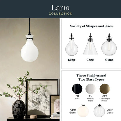 KICHLER-52778CPZKichler Laria 52778 1 Bulb 10 Inch Globe Pendant Light