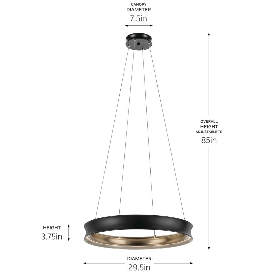 KICHLER-52746CPZLEDKICHLER Larousse 52746 74.0W LED 29.5" Chandelier 30K