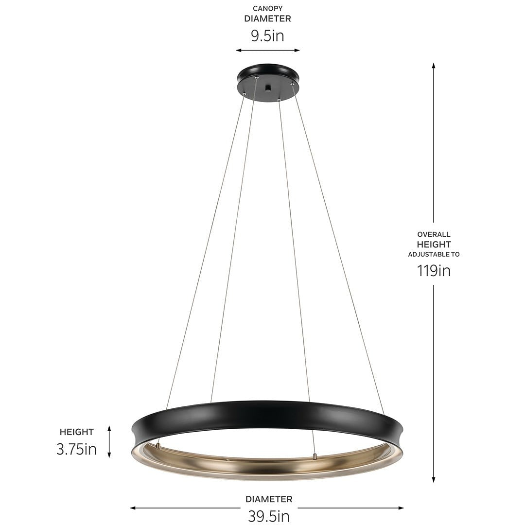 KICHLER-52747CPZLEDKICHLER Larousse 52747 110.0W LED 39.5" Chandelier 30K