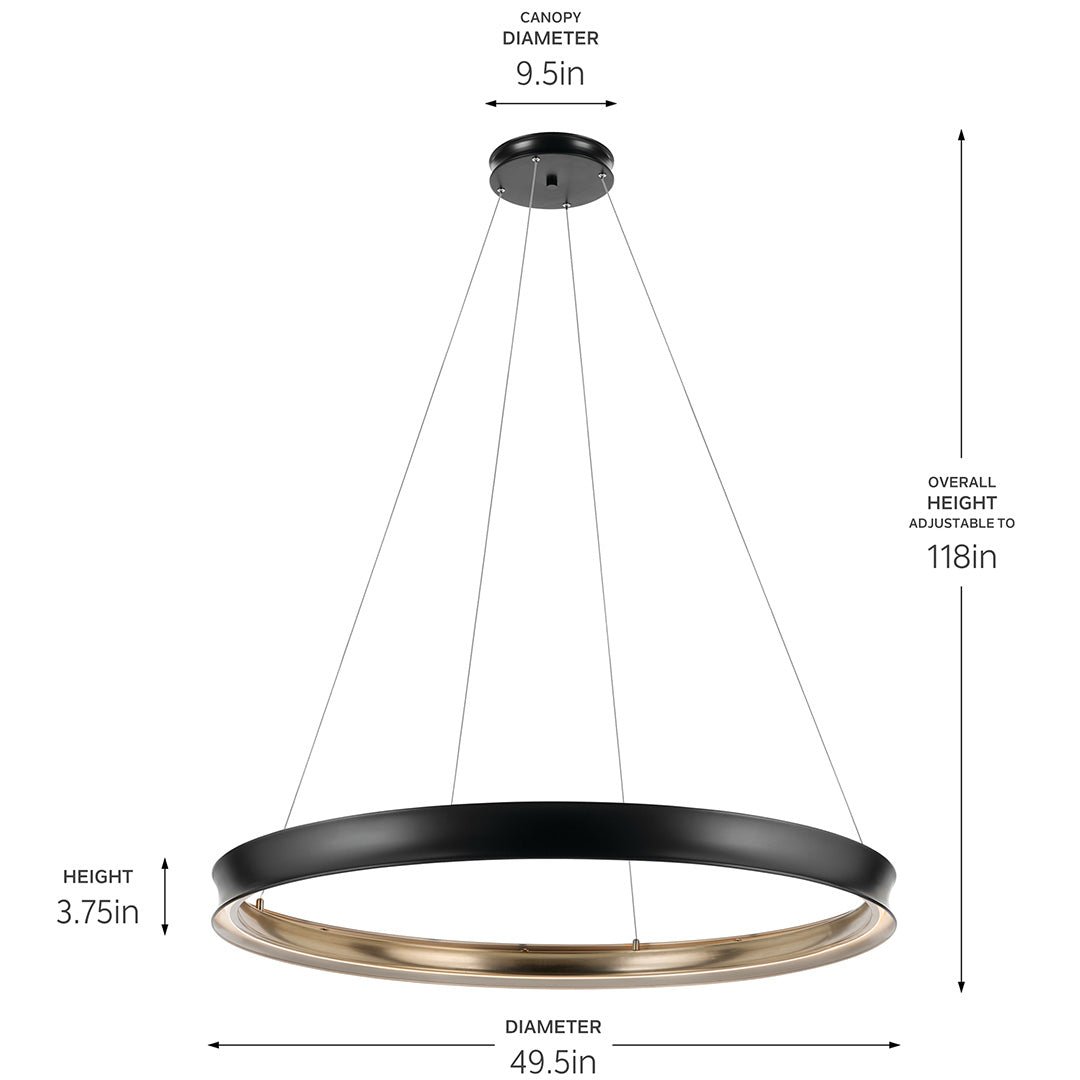 KICHLER-52748CPZLEDKICHLER Larousse 52748 105.0W LED 49.5" Chandelier 30K