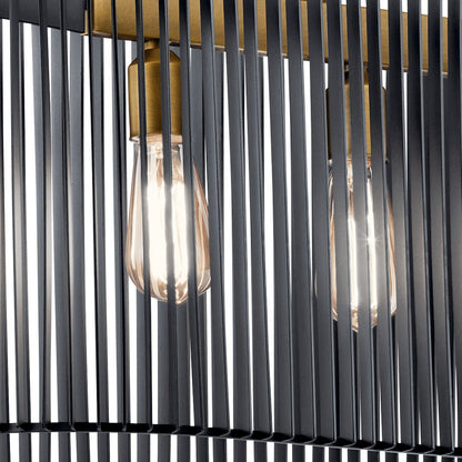 KICHLER-44168BKKICHLER Linara 44168 12" 5-Light Linear Chandelier