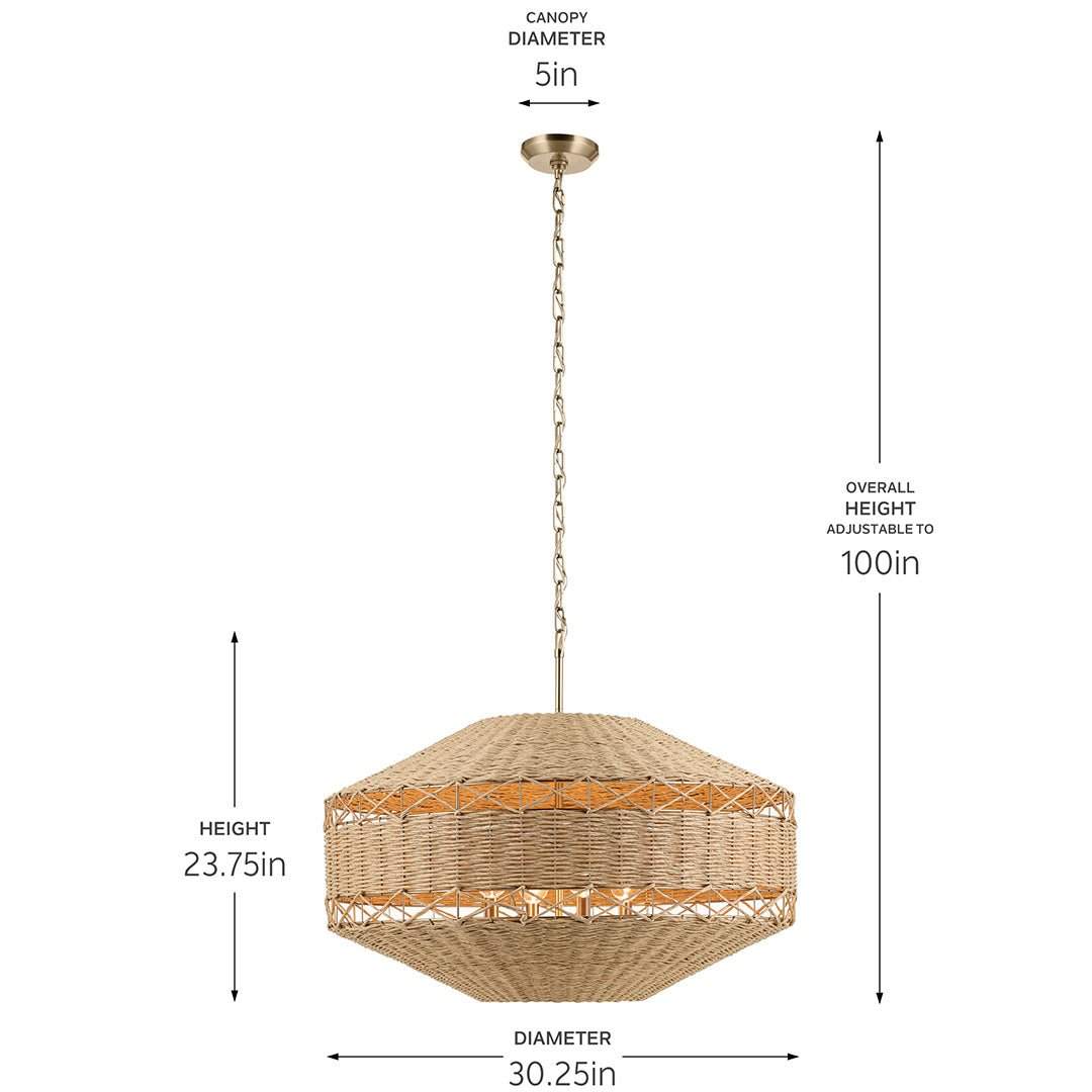 KICHLER-52744CPZKICHLER Lulo Natural Woven Cord Pendant