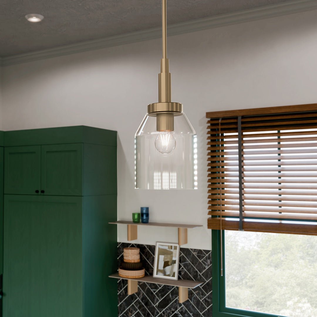 KICHLER-52725CHKICHLER Madden 15 Inch 1 Light Mini Pendant with Clear Glass