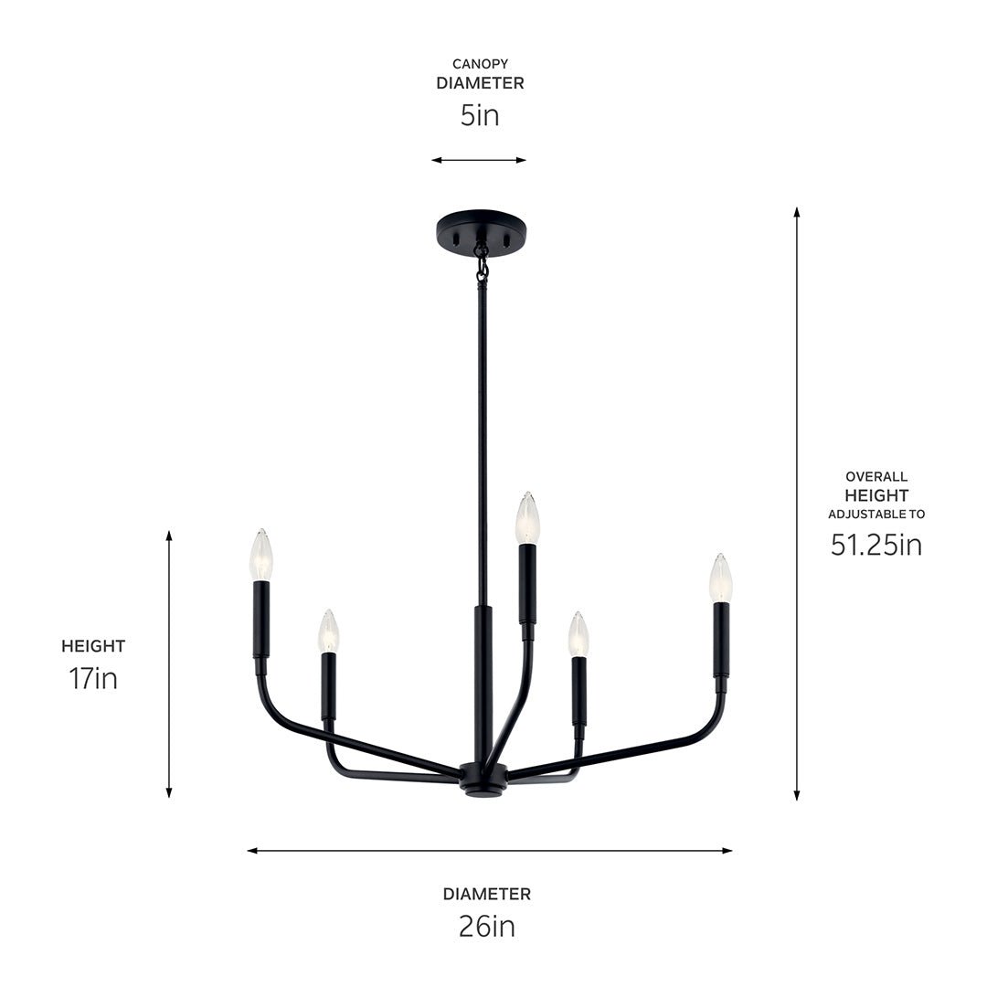 KICHLER-52717NIKICHLER Madden 52717 26" 5-Light Chandelier