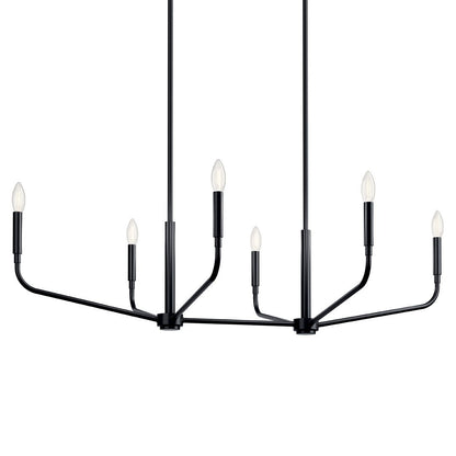 KICHLER-52721BKKICHLER Madden 52721 17.75" 6-Light Linear Chandelier