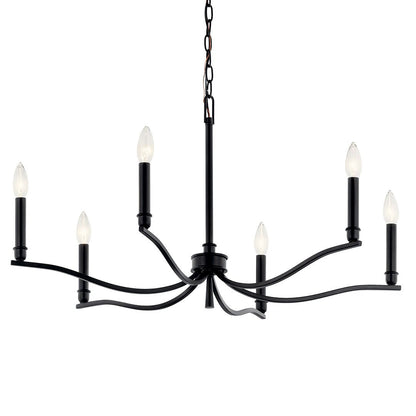 KICHLER-52695BKKICHLER Malene 52695 32" 6-Light Chandelier