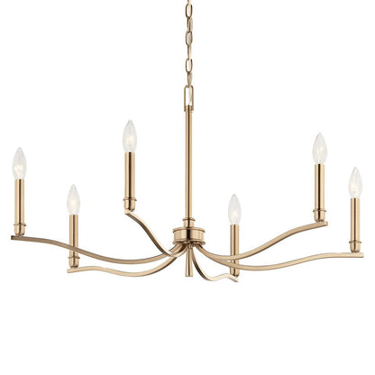 KICHLER-52695CPZKICHLER Malene 52695 32" 6-Light Chandelier