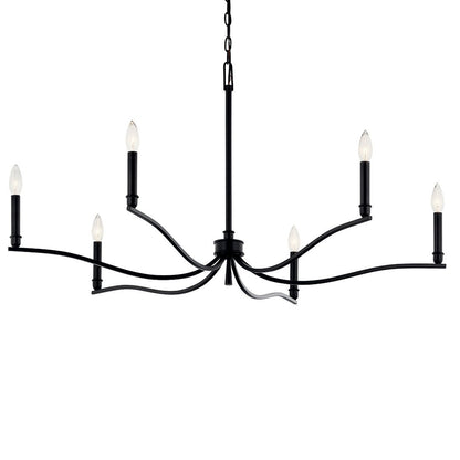 KICHLER-52696BKKICHLER Malene 52696 42" 6-Light Chandelier