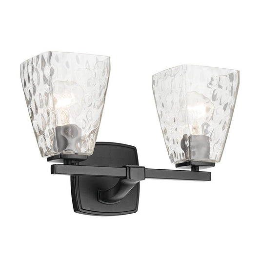 KICHLER-55215BKWTRKICHLER Marant 55215 2 Light Vanity Light with Clear/Frosted Glass