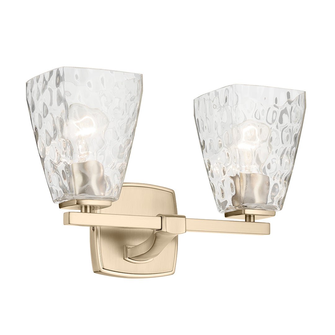 KICHLER-55215CPZWTRKICHLER Marant 55215 2 Light Vanity Light with Clear/Frosted Glass
