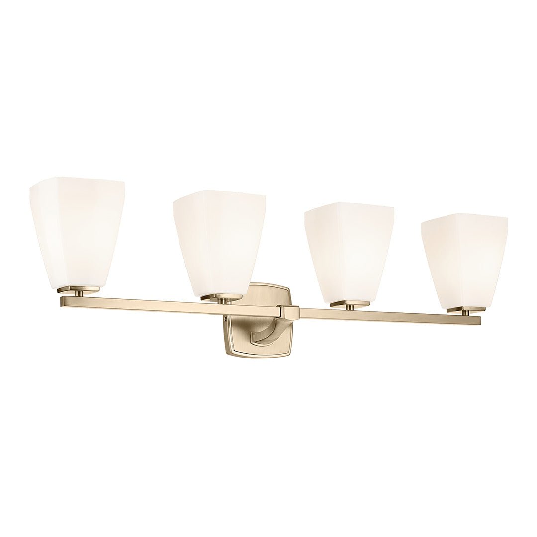 KICHLER-55217CPZKICHLER Marant 55217 4 Light Vanity Light with Clear/Frosted Glass