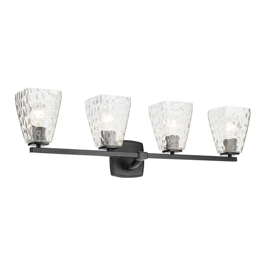 KICHLER-55217BKWTRKICHLER Marant 55217 4 Light Vanity Light with Clear/Frosted Glass