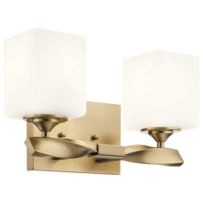 KICHLER-55001CPZKICHLER Marette 55001 2 Light Vanity Light with Frosted Glass