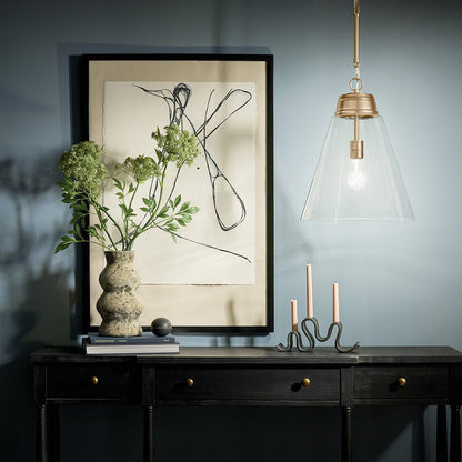 KICHLER-52661CPZKICHLER Marsailli 19"/19.75" 1 Light Pendant with Frosted/Clear Glass