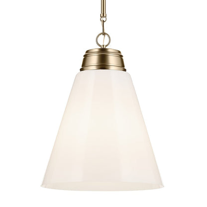 KICHLER-52662CPZKICHLER Marsailli 19"/19.75" 1 Light Pendant with Frosted/Clear Glass
