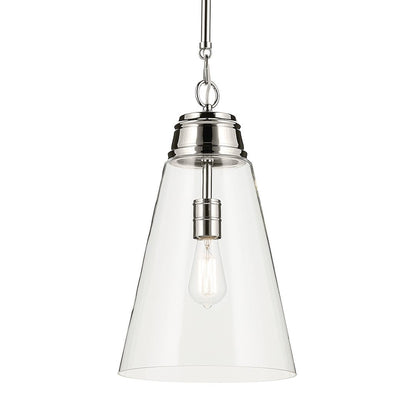 KICHLER-52661PNCLRKICHLER Marsailli 19"/19.75" 1 Light Pendant with Frosted/Clear Glass
