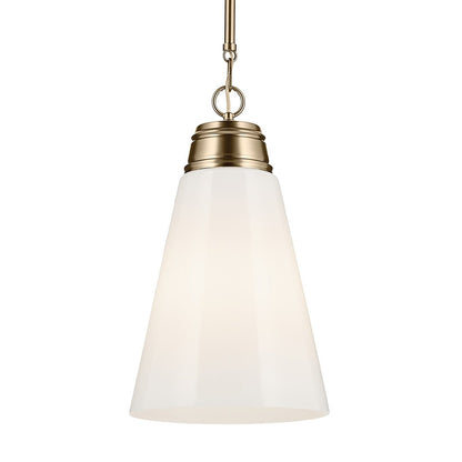 KICHLER-52661CPZKICHLER Marsailli 19"/19.75" 1 Light Pendant with Frosted/Clear Glass