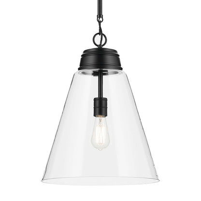 KICHLER-52662BKCLRKICHLER Marsailli 19"/19.75" 1 Light Pendant with Frosted/Clear Glass