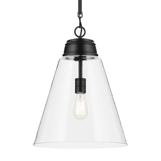 KICHLER-52662BKCLRKICHLER Marsailli 19"/19.75" 1 Light Pendant with Frosted/Clear Glass