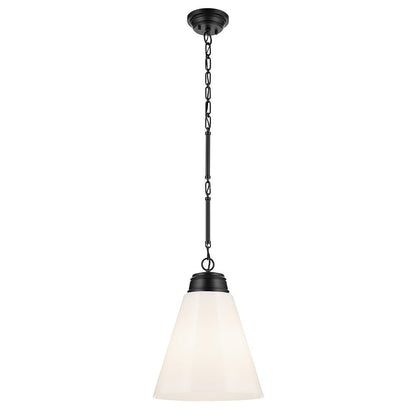 KICHLER-52661CPZKICHLER Marsailli 19"/19.75" 1 Light Pendant with Frosted/Clear Glass