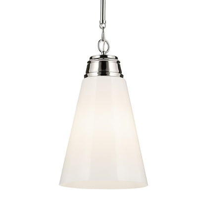 KICHLER-52661PNKICHLER Marsailli 19"/19.75" 1 Light Pendant with Frosted/Clear Glass
