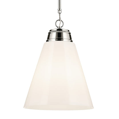 KICHLER-52662PNKICHLER Marsailli 19"/19.75" 1 Light Pendant with Frosted/Clear Glass